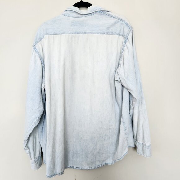 Harley Davidson Cotton Denim Shirt Vintage Mens XL Light Blue Motorcycle Biker - Picture 7 of 8